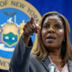 In this Friday May 21, 2021, file photo, New York Attorney General Letitia James acknowledges questions from journalists at a news conference in New York. James has announced that she is running for governor, according to three people directly familiar with her plans.